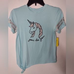 NWT Rumi + Ryder Girl's Blue/Unicorn "you do you" Top Multiple Sizes